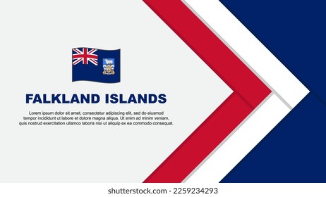 Falkland Islands Flag Abstract Background Design Template. Falkland Islands Independence Day Banner Cartoon Vector Illustration. Falkland Islands Cartoon