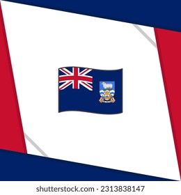 Falkland Islands Flag Abstract Background Design Template. Falkland Islands Independence Day Banner Social Media Post. Falkland Islands Independence Day