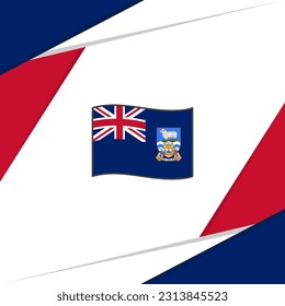 Falkland Islands Flag Abstract Background Design Template. Falkland Islands Independence Day Banner Social Media Post. Falkland Islands