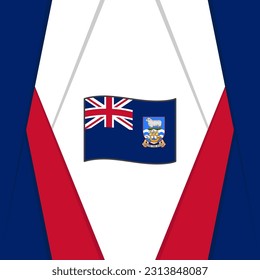 Falkland Islands Flag Abstract Background Design Template. Falkland Islands Independence Day Banner Social Media Post. Falkland Islands Background