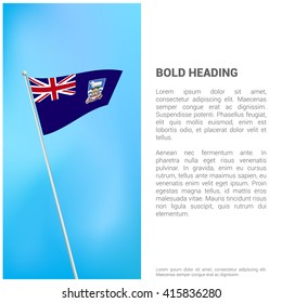 Falkland Islands flag Brochure - Vector Flyer Cover Page Design