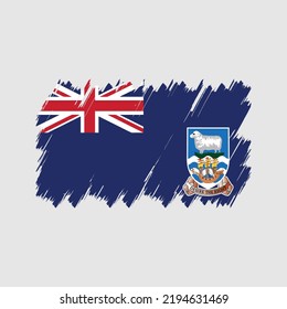 Falkland Islands Flag Brush. National Flag