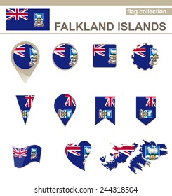 Falkland Islands Flag Collection, 12 versions