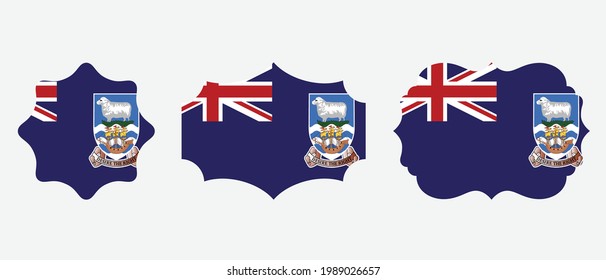 Falkland Islands flag. flat icon symbol vector illustration