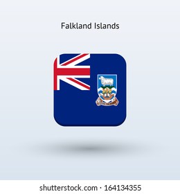Falkland Islands flag icon. Vector illustration.