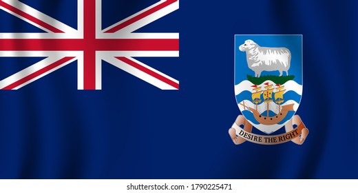 Falkland Islands flag image vector. EPS.file.