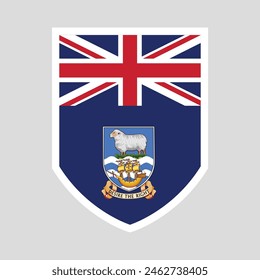 Falklandinseln Flagge in Schildform