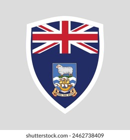 Falklandinseln Flagge in Schildform