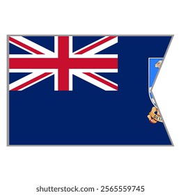 Falkland Islands flag vector design and illustration , National flag country with original color, Pennon flag