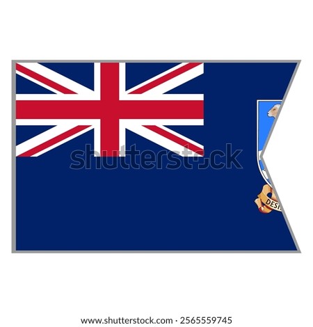 Falkland Islands flag vector design and illustration , National flag country with original color, Pennon flag