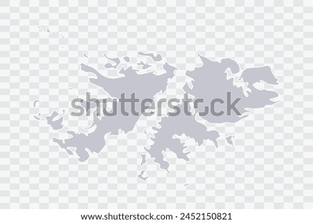 Falkland Islands Map Cloud Color on White Background quality files Png