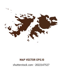 Falkland Islands map High Detailed on white background. Abstract design vector illustration eps 10
