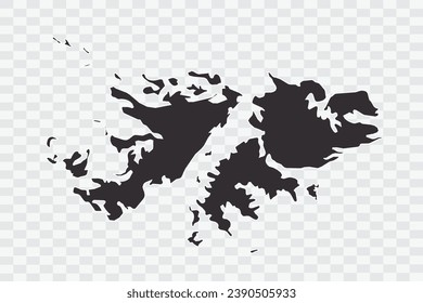 Falkland Islands Map iron Color on White Background quality files Png