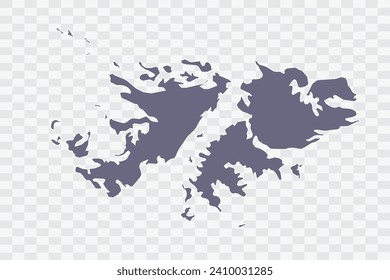 Falkland Islands Map pewter Color on White Background quality files Png