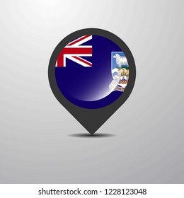 Falkland Islands Map Pin