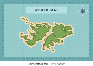 Falkland Islands Map World Map International Stock Vector Royalty Free   Falkland Islands Map World International 260nw 2198722209 