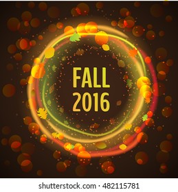 Fall 2016 banner. Vector illustration for your graphic design.