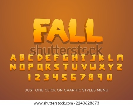 Fall 3D editable text effect style, for Branding, Mockup, Social Media Banner, Cover, Book, Games, Title.