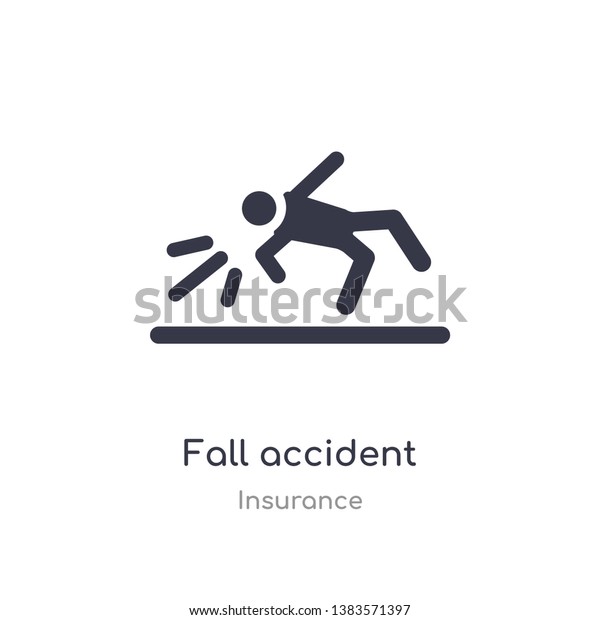 fall accident icon. isolated fall accident\
icon vector illustration from insurance collection. editable sing\
symbol can be use for web site and mobile\
app
