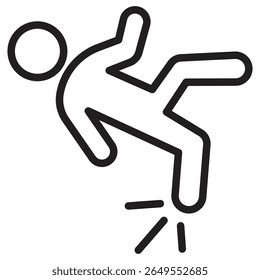fall accident icon vector illustration isolated sign
