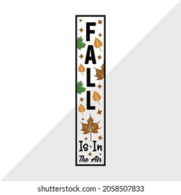 Fall Is In The Air, Holiday Printable Vector Illustration