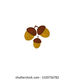 Fall or Autumn Chestnut Icon Design. Vector Icon. Vector Illustration. Vector Editable