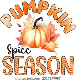 Fall, Autumn Design. Pumpkin spice season