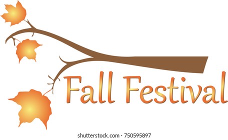Fall Autumn Festival Branch Leaves Background Stock Vector (Royalty ...