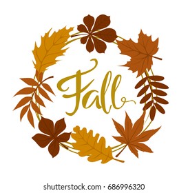 fall autumn forest leaves wreath