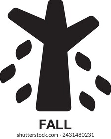 otoño, otoño, hoja, árbol, clima, estación, ecología, naturaleza expandida icono de glifo sólido para web móvil aplicación de impresión