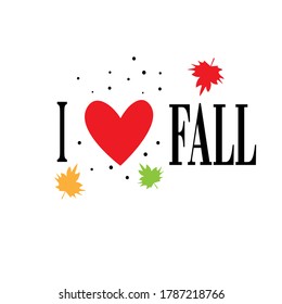 fall autumn lettering, quote vector illustration 