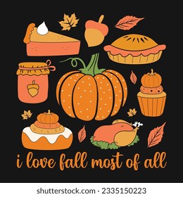 Diseño de camisetas de la calabaza del otoño