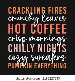 Fall Autumn Pumpkin Typography T-Shirt