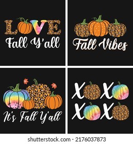 Fall Autumn Pumpkin Vector T-shirt