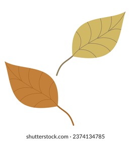 Fall and Autumn Season Holiday icon Vector Arts. Objects and stuffs around October Autumn Season with orange, brown, and green natural color resembling Fall season