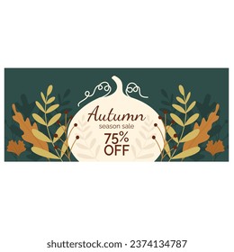 Fall and Autumn Season Holiday icon Vector Arts. Objects and stuffs around October Autumn Season with orange, brown, and green natural color resembling Fall season