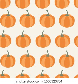 Fall and autumn season seamless pattern. Hand drawn scandinavian style repeated background texture for fabric, textile, wrapping paper, wallpaper surface design.