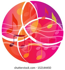 Fall. Autumn song. Melody. Background. Vector illustration