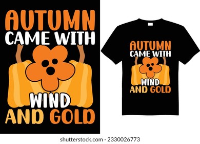 Fall Autumn t shirt design vector, fall autumn t shirt graphics. leaf autumn shirt design