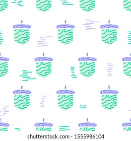 Fall autumn thanksgiving abstract seamless pattern acorn background texture