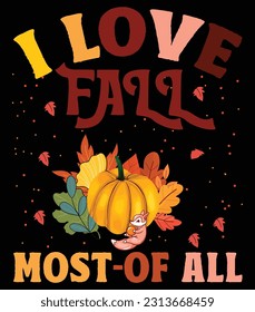 vector de arte tshart otoño