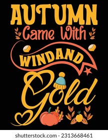 fall autumn tshart art vector