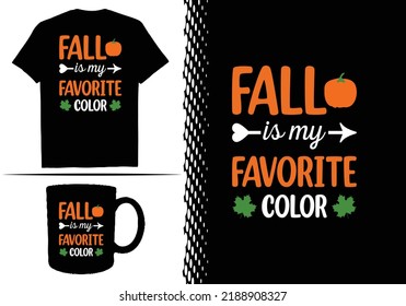 Fall Autumn T-shirt Design Graphic Template