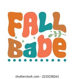 Niña de otoño Retro Calabaza de otoño letras con fondo blanco
