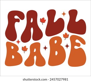 Fall Babe Retro Svg,Fall Svg,Autumn Svg,Pumpkin Svg,Fall Quotes Svg,Retro Groovy,Thanksgiving Svg,Cut File svg