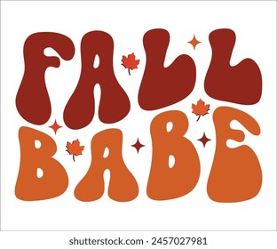 Fall Babe Retro Svg,Fall Svg,Autumn Svg,Pumpkin Svg,Fall Quotes Svg,Retro Groovy,Thanksgiving Svg,Cut File