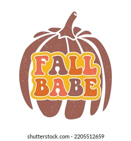 Fall Babe Shirt Design For Print