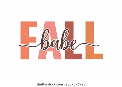 Fall Baby Vintage Sign Typography T shirt design