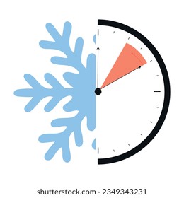 Fall back vector illustration. alarm clock