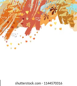 Fall banner background. For greeting cards, banners, autumn season posters design red leaves background. Vector illustration stock vector.